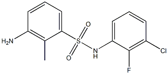 3-amino-N-(3-chloro-2-fluorophenyl)-2-methylbenzene-1-sulfonamide Struktur