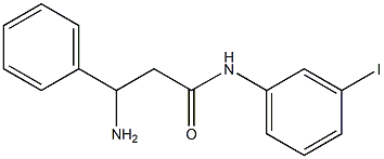 3-amino-N-(3-iodophenyl)-3-phenylpropanamide Struktur