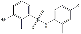 3-amino-N-(4-chloro-2-methylphenyl)-2-methylbenzene-1-sulfonamide Struktur