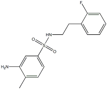 3-amino-N-[2-(2-fluorophenyl)ethyl]-4-methylbenzene-1-sulfonamide Struktur