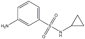 3-amino-N-cyclopropylbenzene-1-sulfonamide Struktur