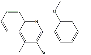 3-bromo-2-(2-methoxy-4-methylphenyl)-4-methylquinoline Struktur