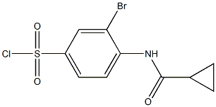 3-bromo-4-cyclopropaneamidobenzene-1-sulfonyl chloride Struktur