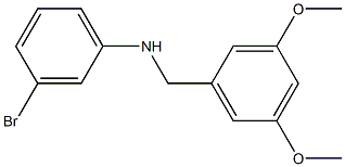 3-bromo-N-[(3,5-dimethoxyphenyl)methyl]aniline Struktur