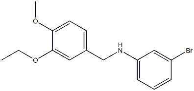 3-bromo-N-[(3-ethoxy-4-methoxyphenyl)methyl]aniline Struktur