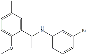 3-bromo-N-[1-(2-methoxy-5-methylphenyl)ethyl]aniline Struktur