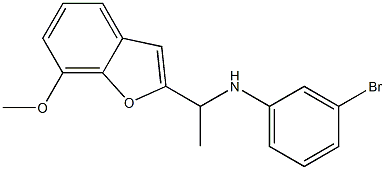 3-bromo-N-[1-(7-methoxy-1-benzofuran-2-yl)ethyl]aniline Struktur