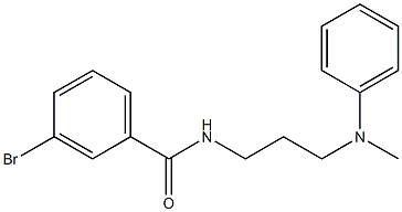 3-bromo-N-{3-[methyl(phenyl)amino]propyl}benzamide Struktur