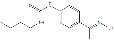 3-butyl-1-{4-[1-(hydroxyimino)ethyl]phenyl}urea Struktur