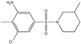 3-chloro-2-methyl-5-[(3-methylpiperidine-1-)sulfonyl]aniline Struktur