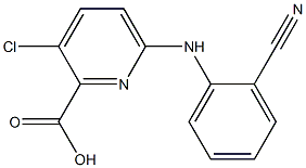 3-chloro-6-[(2-cyanophenyl)amino]pyridine-2-carboxylic acid Struktur