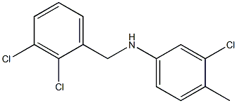 3-chloro-N-[(2,3-dichlorophenyl)methyl]-4-methylaniline Struktur