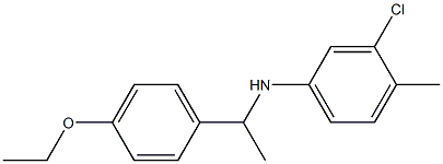 3-chloro-N-[1-(4-ethoxyphenyl)ethyl]-4-methylaniline Struktur