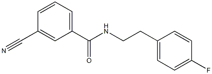 3-cyano-N-[2-(4-fluorophenyl)ethyl]benzamide Struktur