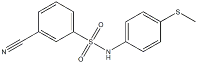 3-cyano-N-[4-(methylsulfanyl)phenyl]benzene-1-sulfonamide Struktur