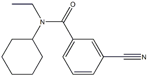 3-cyano-N-cyclohexyl-N-ethylbenzamide Struktur