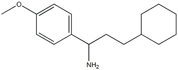 3-cyclohexyl-1-(4-methoxyphenyl)propan-1-amine Struktur