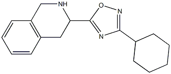 3-cyclohexyl-5-(1,2,3,4-tetrahydroisoquinolin-3-yl)-1,2,4-oxadiazole Struktur