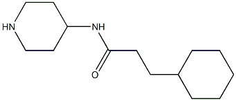 3-cyclohexyl-N-(piperidin-4-yl)propanamide Struktur