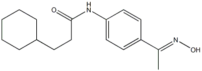 3-cyclohexyl-N-{4-[1-(hydroxyimino)ethyl]phenyl}propanamide Struktur