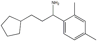 3-cyclopentyl-1-(2,4-dimethylphenyl)propan-1-amine Struktur