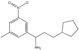 3-cyclopentyl-1-(3-methyl-5-nitrophenyl)propan-1-amine Struktur