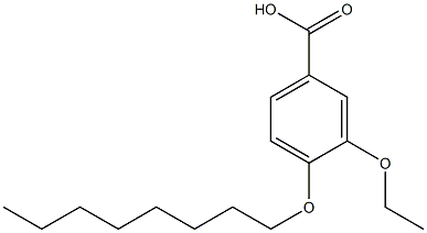 3-ethoxy-4-(octyloxy)benzoic acid Struktur