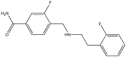 3-fluoro-4-({[2-(2-fluorophenyl)ethyl]amino}methyl)benzamide Struktur