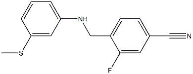 3-fluoro-4-({[3-(methylsulfanyl)phenyl]amino}methyl)benzonitrile Struktur