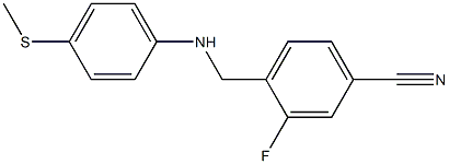 3-fluoro-4-({[4-(methylsulfanyl)phenyl]amino}methyl)benzonitrile Struktur