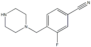 3-fluoro-4-(piperazin-1-ylmethyl)benzonitrile Struktur