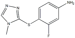 3-fluoro-4-[(4-methyl-4H-1,2,4-triazol-3-yl)sulfanyl]aniline Struktur