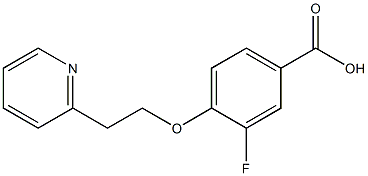 3-fluoro-4-[2-(pyridin-2-yl)ethoxy]benzoic acid Struktur