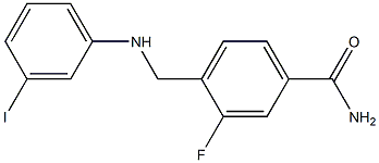 3-fluoro-4-{[(3-iodophenyl)amino]methyl}benzamide Struktur