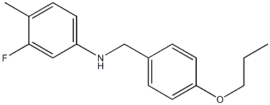 3-fluoro-4-methyl-N-[(4-propoxyphenyl)methyl]aniline Struktur