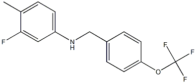 3-fluoro-4-methyl-N-{[4-(trifluoromethoxy)phenyl]methyl}aniline Struktur