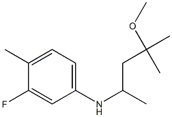 3-fluoro-N-(4-methoxy-4-methylpentan-2-yl)-4-methylaniline Struktur