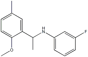 3-fluoro-N-[1-(2-methoxy-5-methylphenyl)ethyl]aniline Struktur