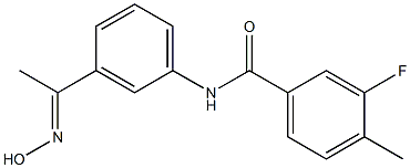 3-fluoro-N-{3-[1-(hydroxyimino)ethyl]phenyl}-4-methylbenzamide Struktur