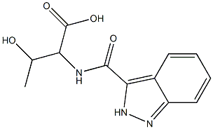 3-hydroxy-2-(2H-indazol-3-ylformamido)butanoic acid Struktur