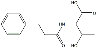 3-hydroxy-2-[(3-phenylpropanoyl)amino]butanoic acid Struktur