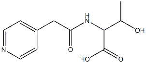 3-hydroxy-2-[(pyridin-4-ylacetyl)amino]butanoic acid Struktur