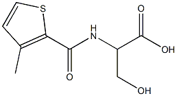 3-hydroxy-2-{[(3-methylthien-2-yl)carbonyl]amino}propanoic acid Struktur