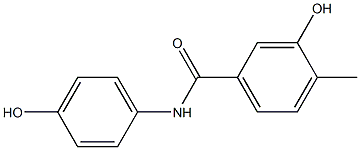 3-hydroxy-N-(4-hydroxyphenyl)-4-methylbenzamide Struktur