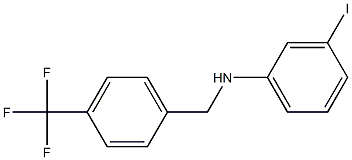 3-iodo-N-{[4-(trifluoromethyl)phenyl]methyl}aniline Struktur