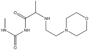 3-methyl-1-(2-{[2-(morpholin-4-yl)ethyl]amino}propanoyl)urea Struktur