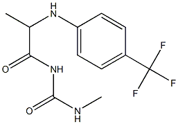 3-methyl-1-(2-{[4-(trifluoromethyl)phenyl]amino}propanoyl)urea Struktur