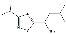 3-methyl-1-[3-(propan-2-yl)-1,2,4-oxadiazol-5-yl]butan-1-amine Struktur