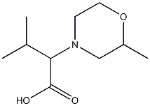 3-methyl-2-(2-methylmorpholin-4-yl)butanoic acid Struktur