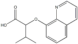 3-methyl-2-(quinolin-8-yloxy)butanoic acid Struktur